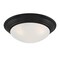 Designers Fountain Tap 16.75in 3-Light Matte Black Flush Mount with Etched Glass Shade 1360L-MB - alternate 1